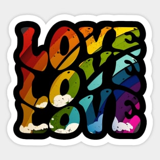 Love Love Love - Spread Positivity Sticker